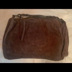 Gap suede dark brown handbag